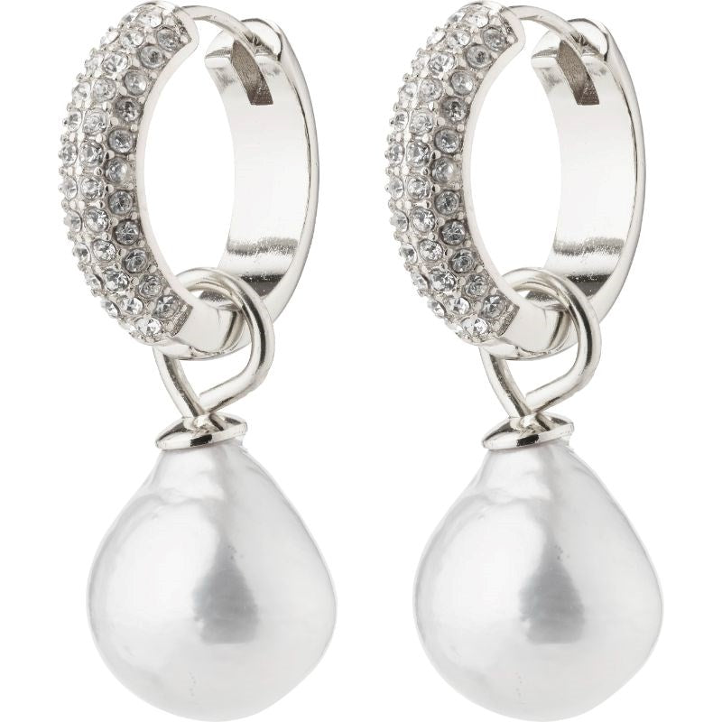 Edele Fresh Water Pearl Earrings - Silver Plated