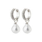 Edele Fresh Water Pearl Earrings - Silver Plated