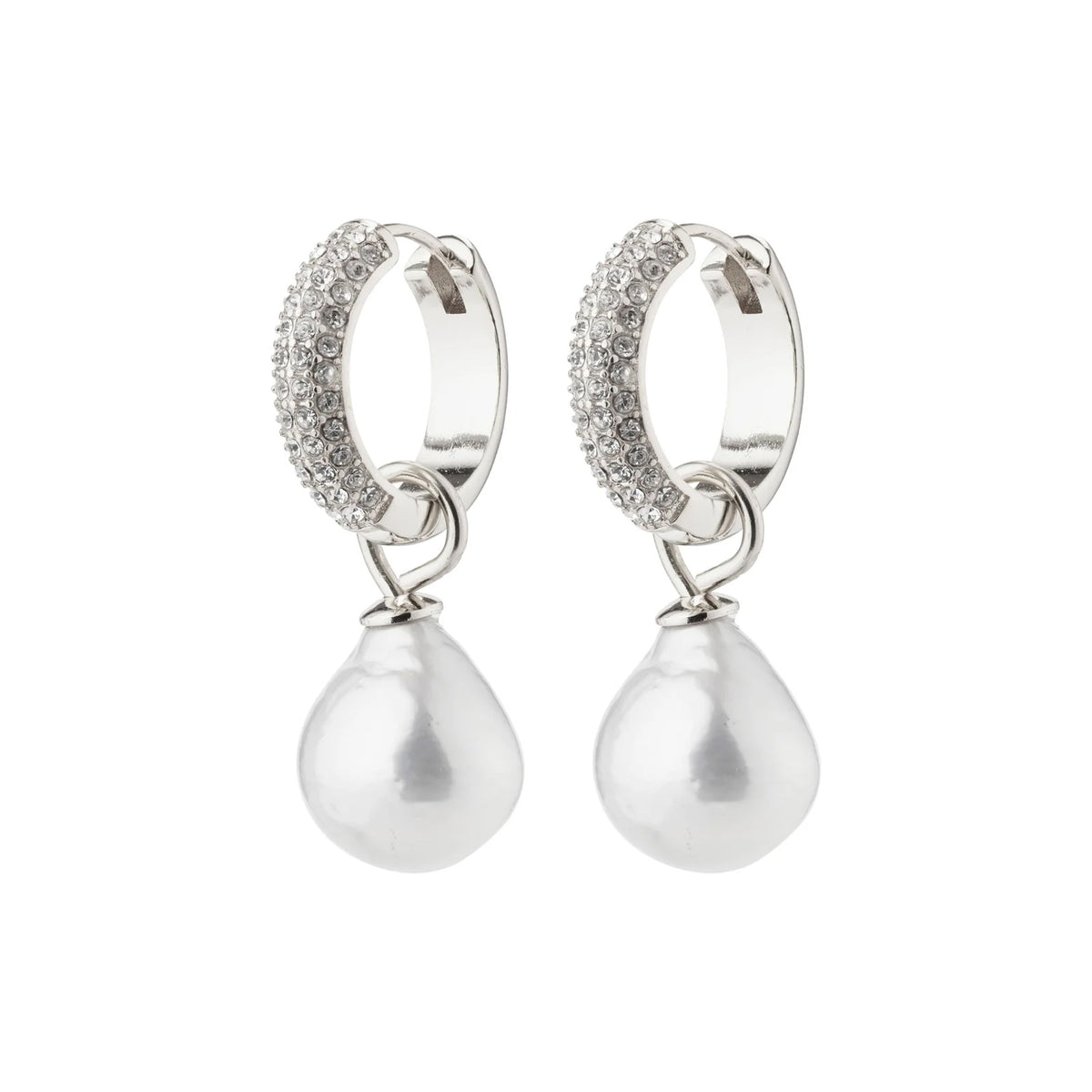 Edele Fresh Water Pearl Earrings - Silver Plated