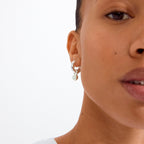 Evah Recycled Blue Hoop Earrings - Silver Plated