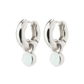 Evah Recycled Blue Hoop Earrings - Silver Plated