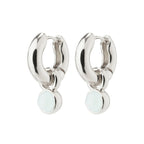 Evah Recycled Blue Hoop Earrings - Silver Plated