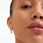 Evah Recycled Blue Hoop Earrings - Silver Plated