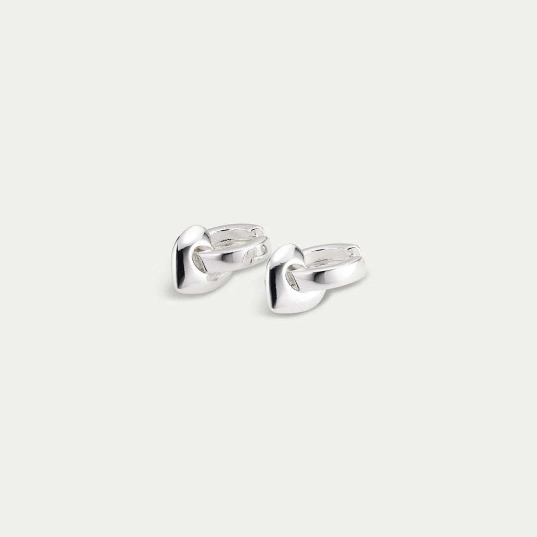 Iokaste Recycled Chunky Hoops - Silver Plated