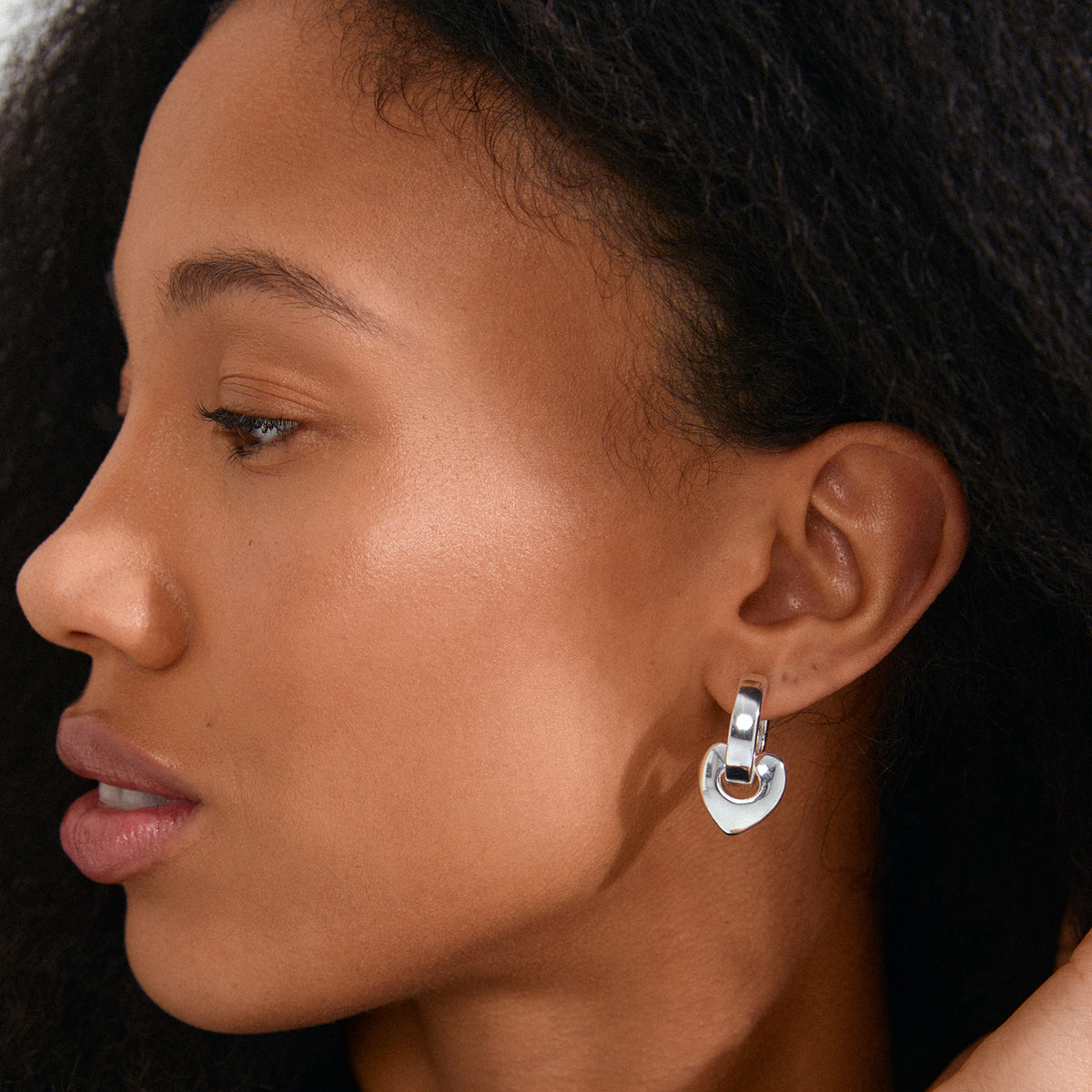 Iokaste Recycled Chunky Hoops - Silver Plated