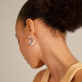Loulia Recycled Wavy Earrings - Silver Plated