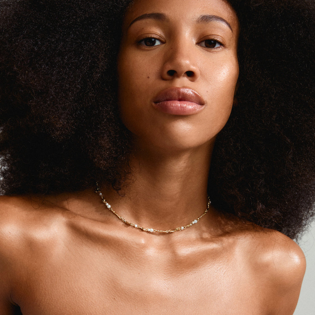 Sloan Pearl Necklace Gold-Plated
