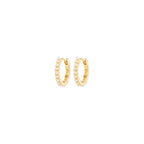 Kalia Recycled Hoop Earrings - Gold Plated - White