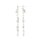 Sloan Pearl Earrings - Silver Plated - White