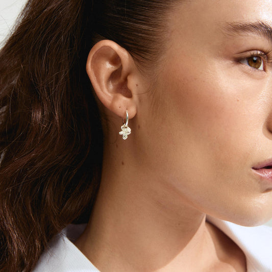 Charmaine Recycled Hoop Earrings - Silver Plated