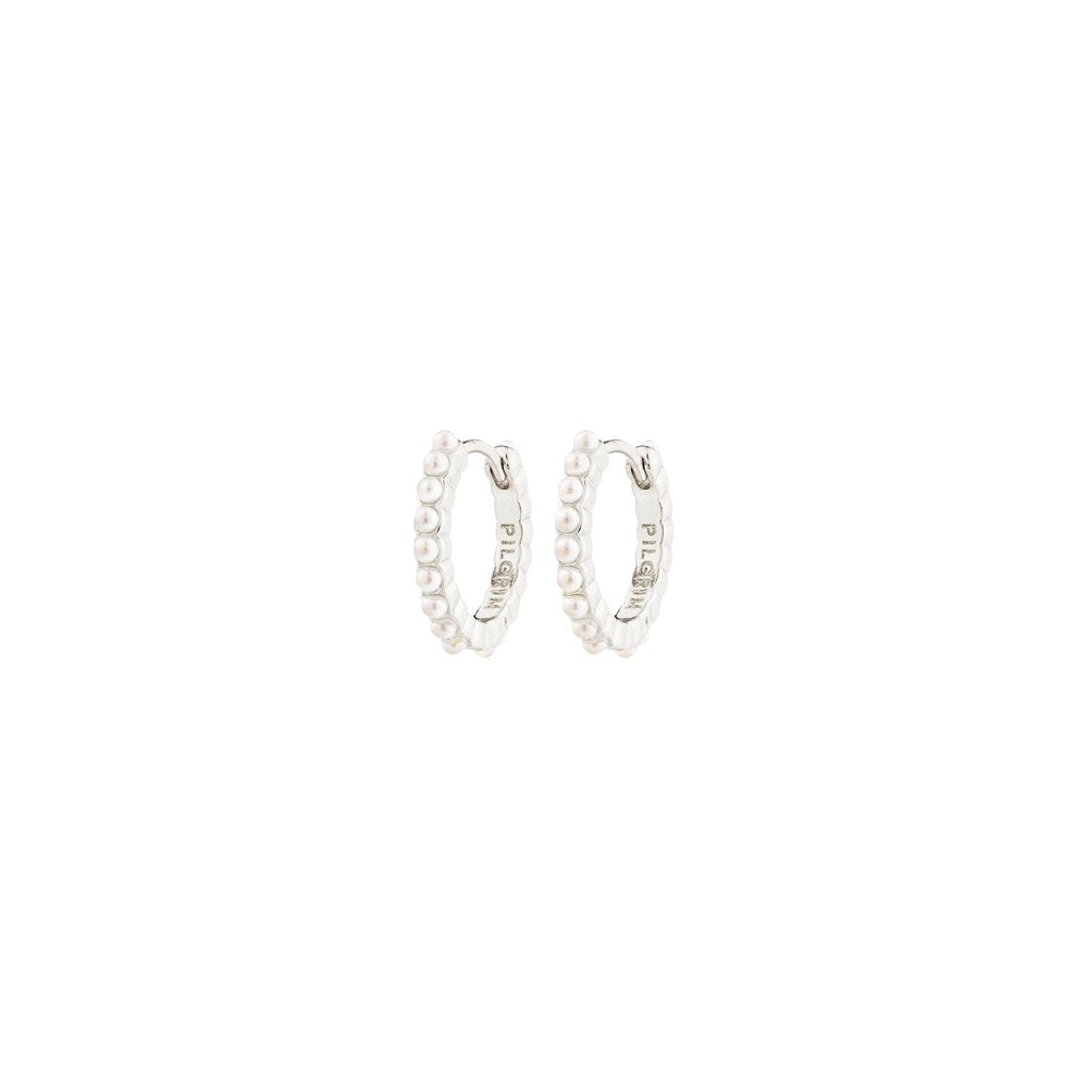 Kalia Recycled Earrings - Silver Plated - White