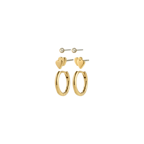 Halo Recycled Crystal Sets - Gold Plated