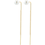 Elba Earrings - Gold Plated White