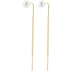 Elba Earrings - Gold Plated White