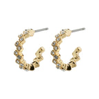 Ester Crystal Hoop Earrings - Gold Plated