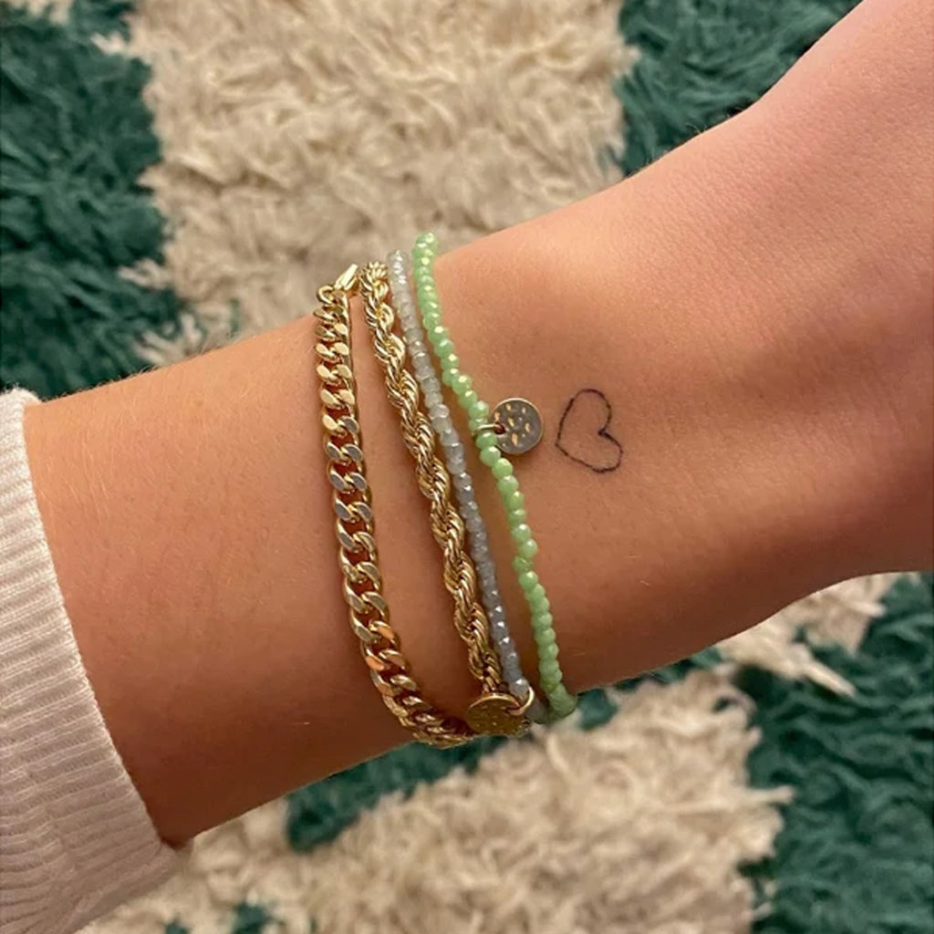 Indie Bracelet - Gold Plated - Green