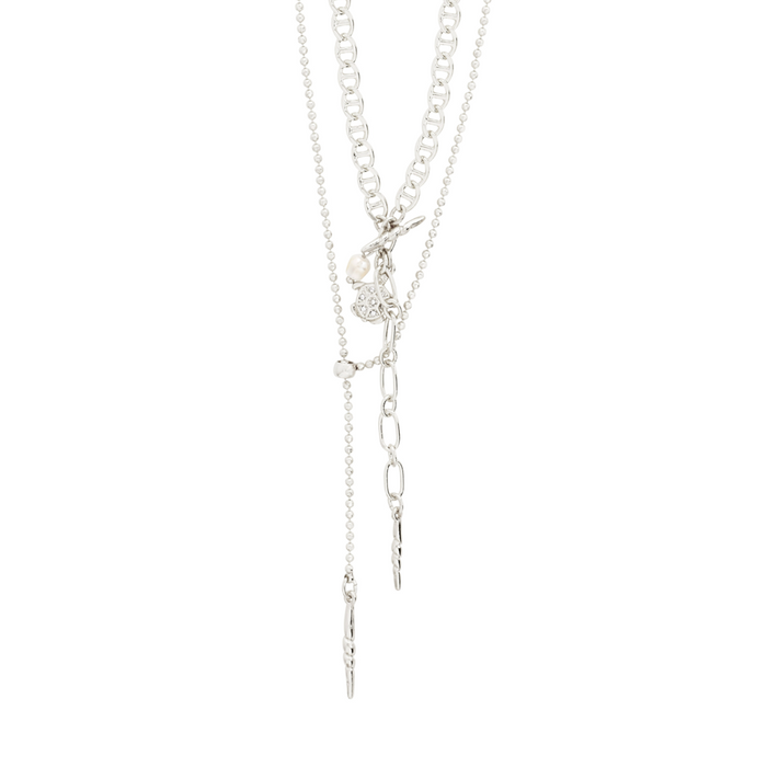 Breeze Necklace 2-In-1 Set - Silver Plated