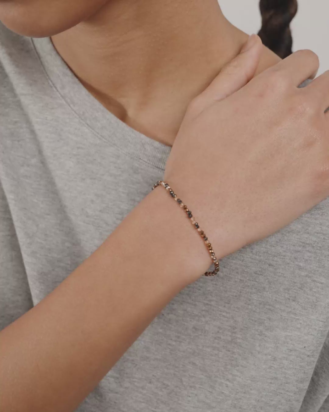 Indie Bracelet - Gold Plated - Brown