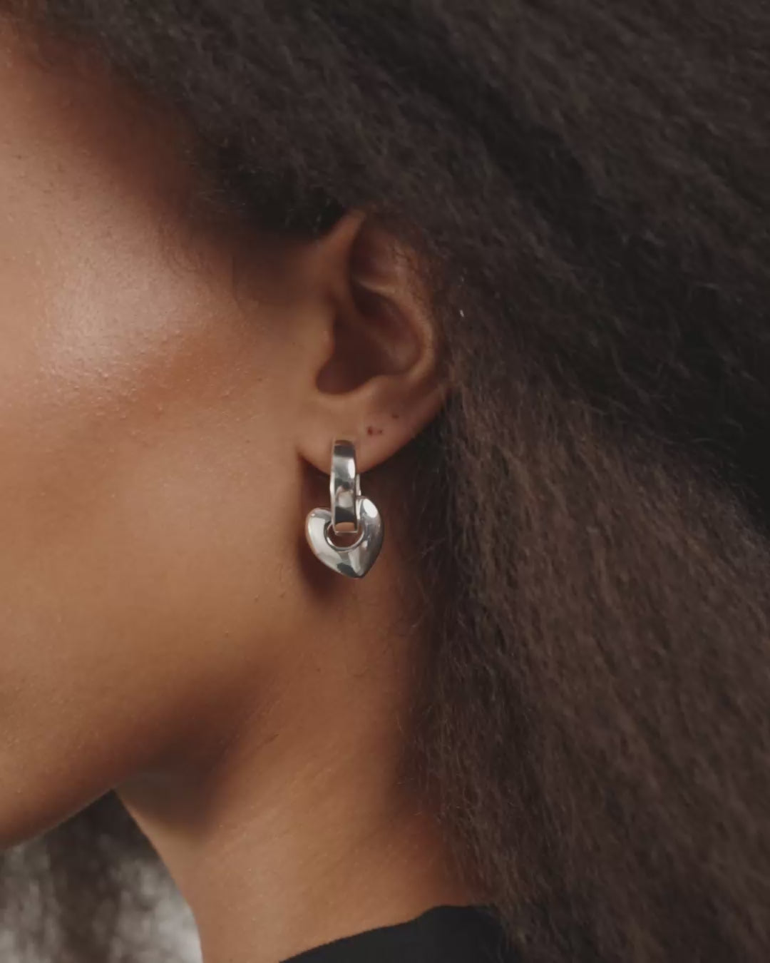Iokaste Recycled Chunky Hoops - Silver Plated