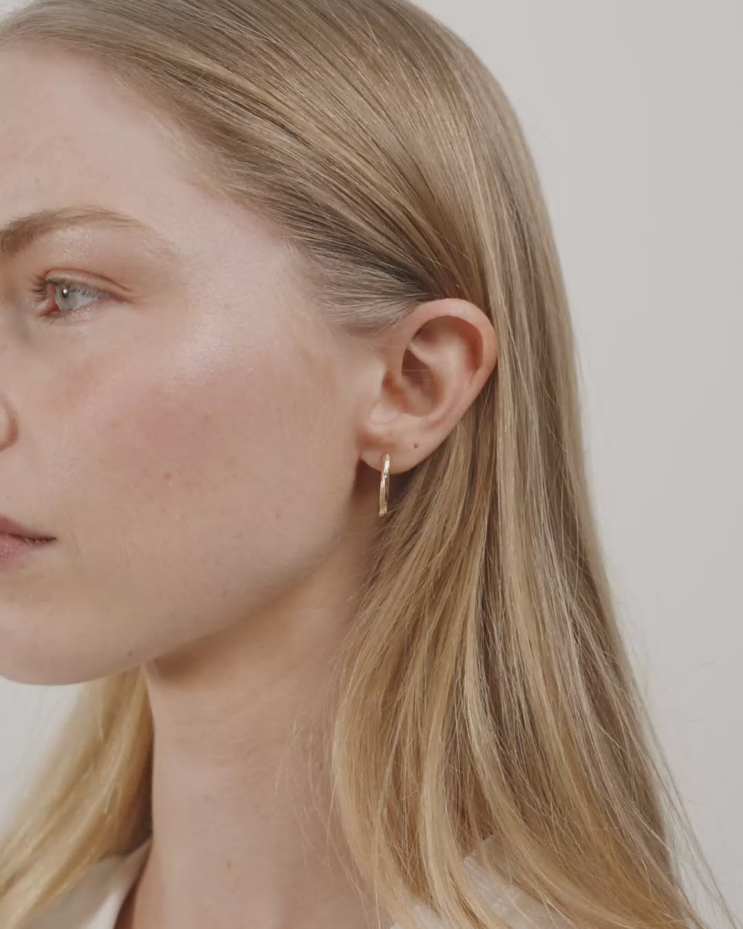 Now Hoop Earrings - Gold Plated