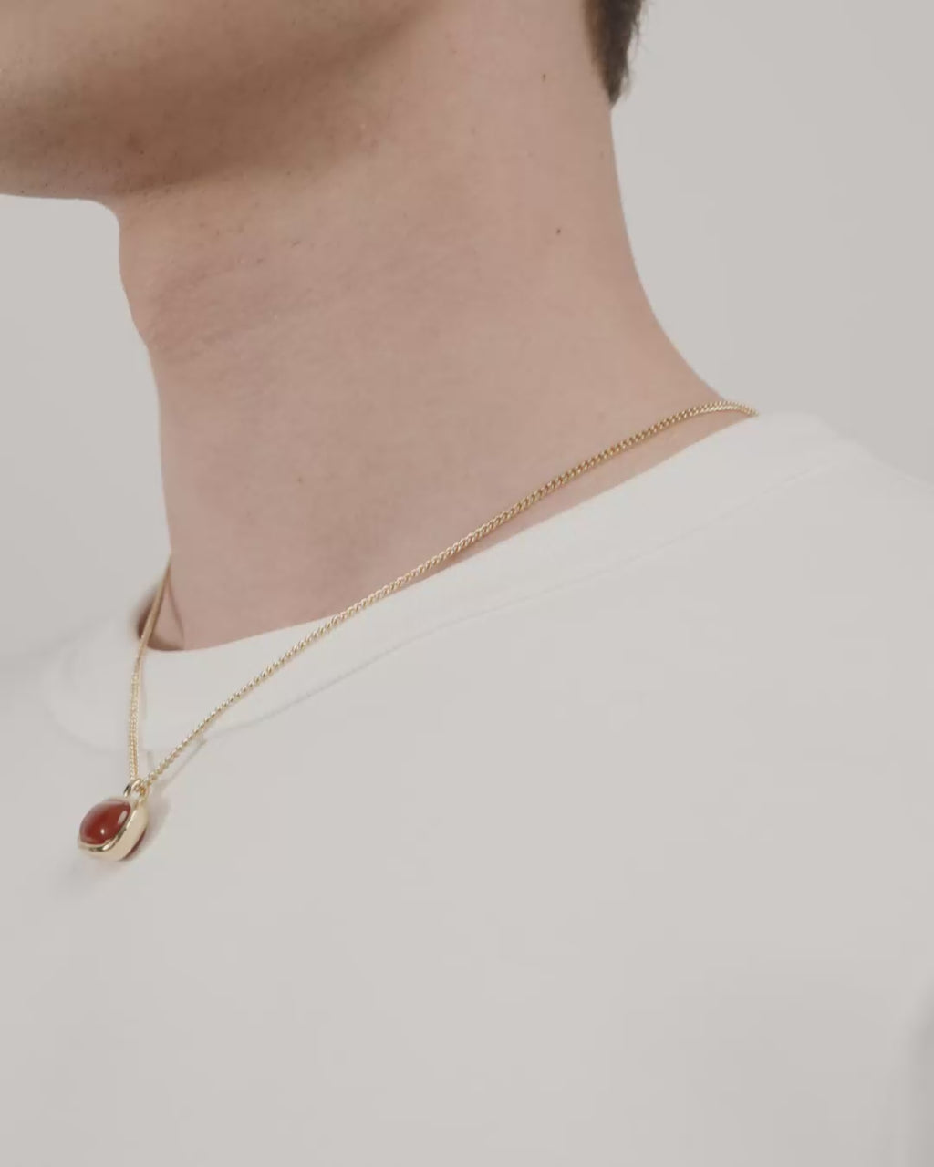 Now Necklace - Gold Plated/Red