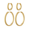 Pulse Recycled Earrings 2-In-1 Set - Gold Plated