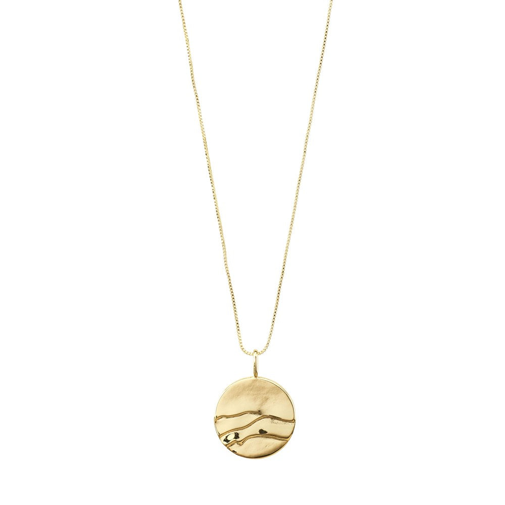 Heat Recycled Coin Necklace - Gold Plated