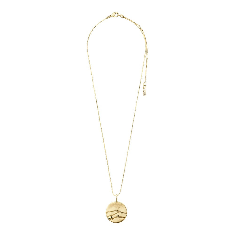 Heat Recycled Coin Necklace - Gold Plated