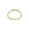Heat Recycled Crystal Chain Bracelet - Gold Plated