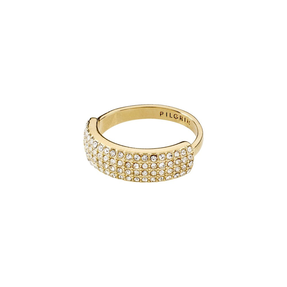 Heat Recycled Crystal Ring - Gold Plated