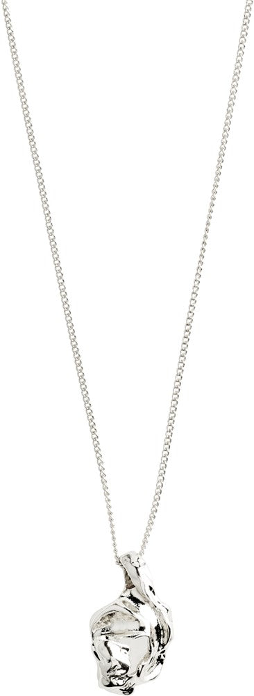 Flow Recycled Pendant Necklace - Silver Plated
