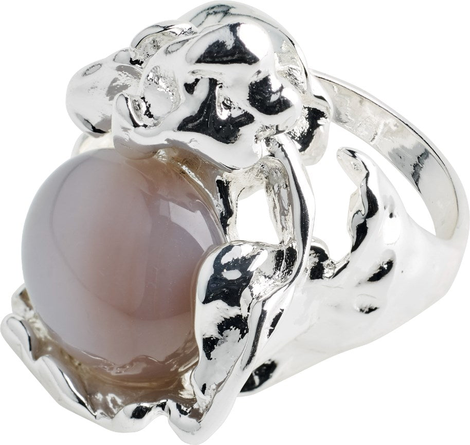 Flow Recycled Statement Ring - Silver Plated