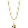 Willpower Curb Chain and Coin Necklace 2-In-1 Set - Gold Plated