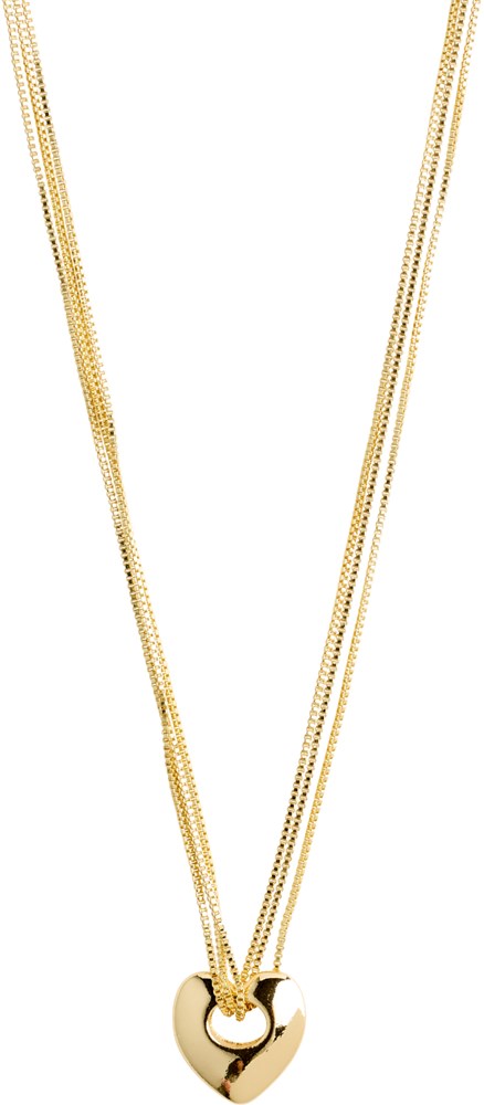 Wave Recycled Heart Necklace - Gold Plated