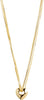Wave Recycled Heart Necklace - Gold Plated