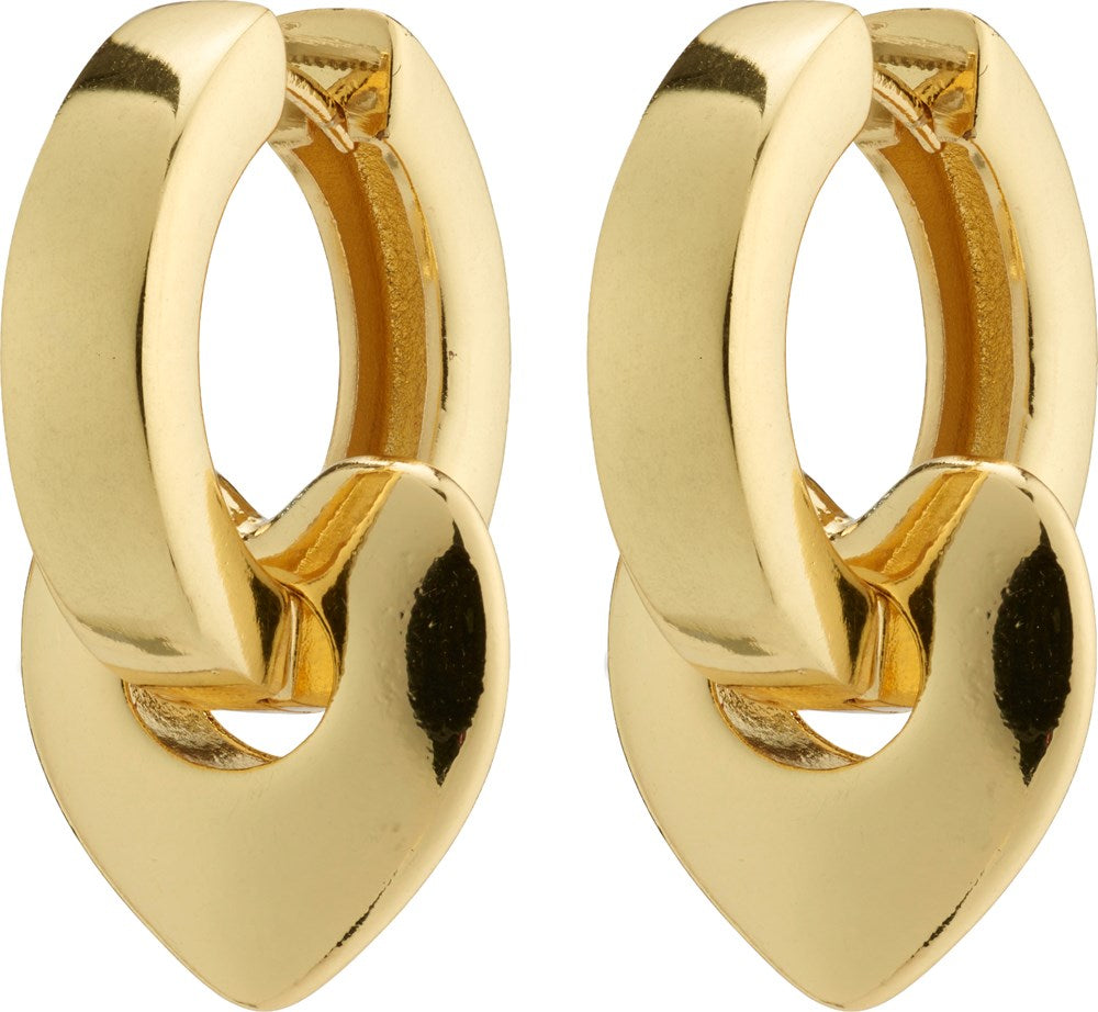 Wave Recycled Chunky Hoops - Gold Plated