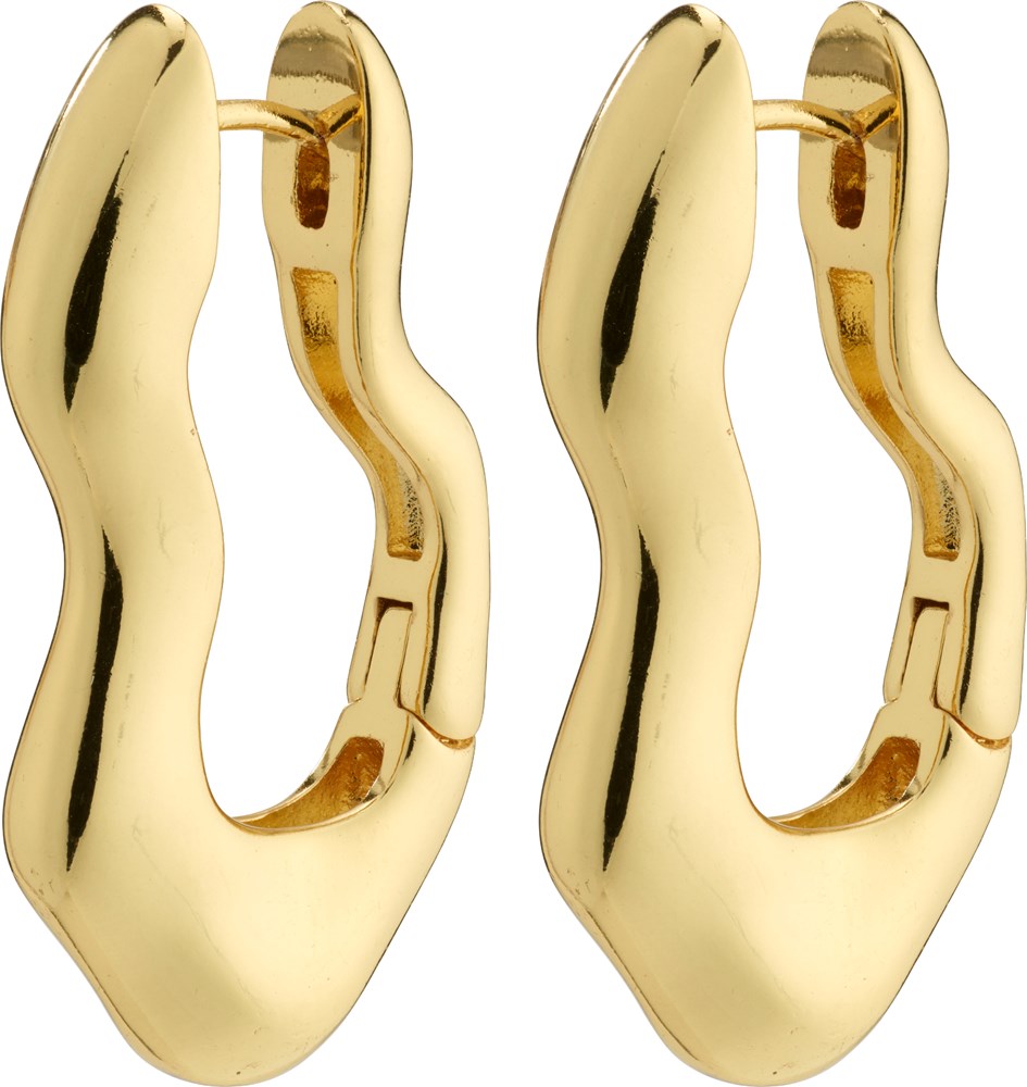 Wave Recycled Wavy Earrings - Gold Plated