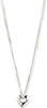Wave Recycled Heart Necklace - Silver Plated