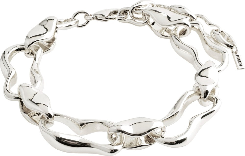 Wave Recycled Bracelet - Silver Plated