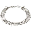 Blossom Recycled Curb Chain Bracelet 2-In-1 - Silver Plated