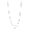 Blossom Recycled Crystal Pendant Necklace - Silver Plated