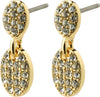 Beat Recycled Crystal Earrings - Gold Plated