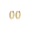 Bloom Recycled Crystal Hoop Earrings - Gold Plated