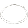 Elka Ankle Chain 2-In-1 - Silver Plated