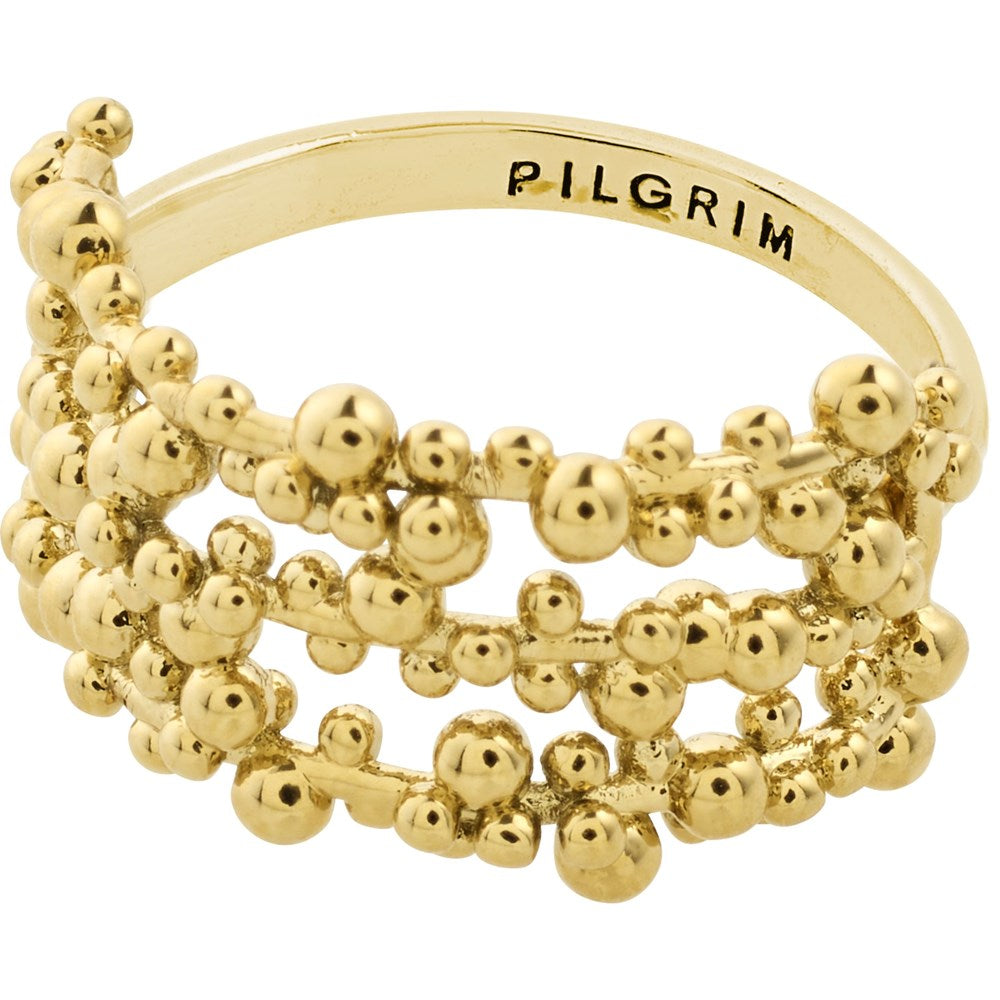 Solidarity Recycled Multi Bubbles Ring - Gold Plated