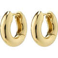Aica Recycled Chunky Huggie Hoop Earrings - Gold Plated
