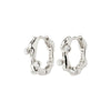 Urszula Recycled Crystal Hoop Earrings - Silver Plated