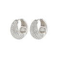 Naomi Recycled Crystal Hoops - Silver Plated