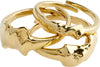 Anne Recycled Ring 3-In-1 Set - Gold Plated