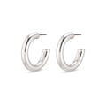 Maddie Pi Hoops - Silver Plated